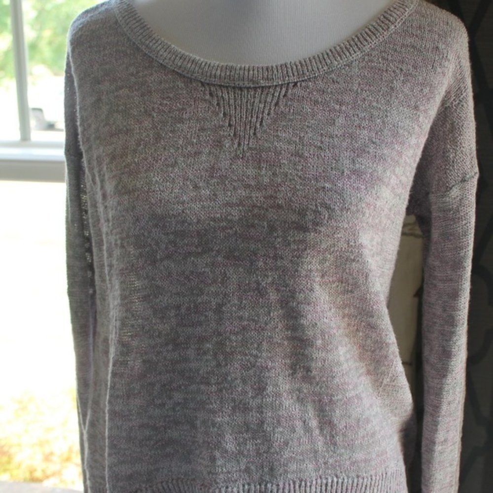 American Eagle Lightweight Sweater Gray/Pink